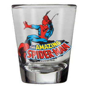 spiderman shot glass